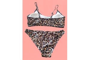 Bikini panter print bruin creme XL