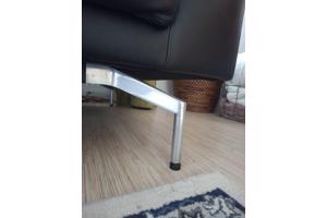 Toffe stoere echt leren zwart 3 zitsbank