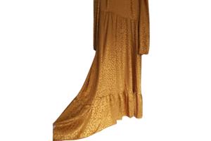 Oranje panterprint jurk XL