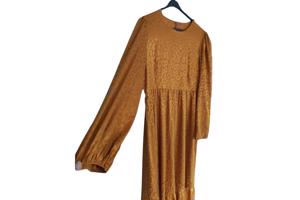 Oranje panterprint jurk XL