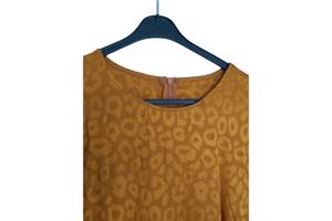 Oranje panterprint jurk XL
