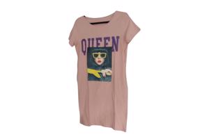 Shirt jurk Queen roze S