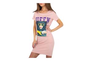 Shirt jurk Queen roze S