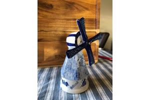 Set Vaas Delfts Blauw  en Molen beide Handwerk