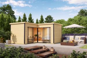 NIEUW modern houten tuinhuis Domeo 6 Set