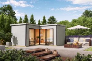 NIEUW modern houten tuinhuis Domeo 6 Set
