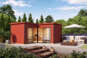NIEUW modern houten tuinhuis Domeo 6 Set