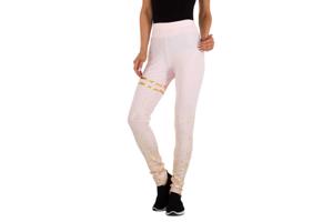 Holala stretchy legging lichtroze goud glitter L/XL