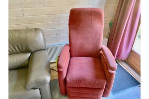 Sta op stoel Italiaanse leren bank plus Fauteuil in een €950
