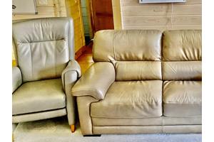 Sta op stoel Italiaanse leren bank plus Fauteuil in een €950