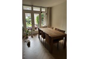 6 suède eettafelstoelen