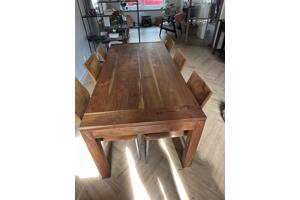 6 suède eettafelstoelen