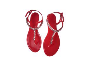 961 Sandalen rood met strass steentjes 36