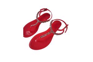 961 Sandalen rood met strass steentjes 36