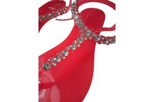 961 Sandalen rood met strass steentjes 36