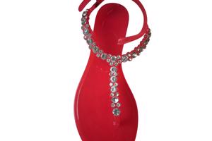 961 Sandalen rood met strass steentjes 36