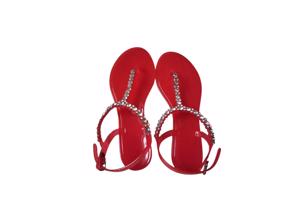 961 Sandalen rood met strass steentjes 36