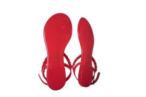 961 Sandalen rood met strass steentjes 36