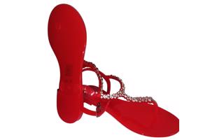 961 Sandalen rood met strass steentjes 36