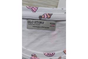 Glo-Story t-shirt zee schelpen wit 140