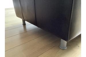 Bank pull up leer bruin, 2,5 zits