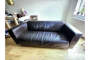 Bank pull up leer bruin, 2,5 zits