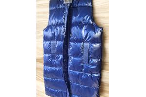 White Icy metallic bodywarmer blauw L