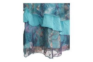 Metrofive mini rok met laagjes van kant turquoise L/XL