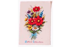 Vintage ansichtkaarten met bloemen van kruger