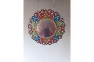 Spiegeltje gemaakt van dimond painting