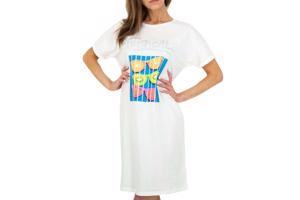 Shirt jurk Tropical fruit wit S