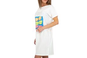 Shirt jurk Tropical fruit wit S