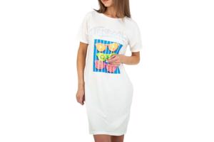 Shirt jurk Tropical fruit wit S