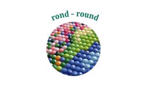 nr 2012 Diamond Painting fantasie kasteel 50x40cm (rond)