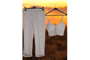 2 delige zomer set grijs M