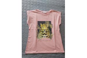 Glo-story t-shirt roze tijger S/36