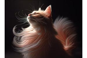 nr 99 Diamond painting poes langharig 50x40cm (rond)
