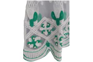 Whoa doorschijnende ibiza top met parels groen S/M