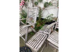 4 houten hartmann tuinstoelen