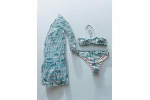 3 delige bikini set turquoise 2XL