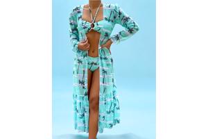 3 delige bikini set turquoise 2XL