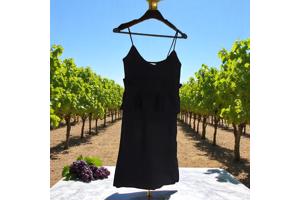 Stretchy ribgebreide jurk zwart S/M