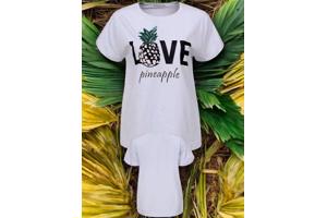 Glo-Story t-shirt lichtblauw love pineapple S