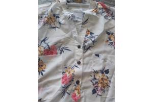 Metrofive bloemen tuniek shirt wit S/36