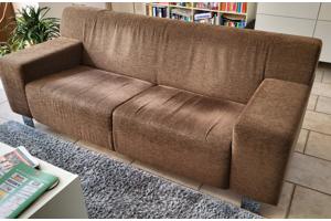 Bruine stoffen 2-3 pers. bank
