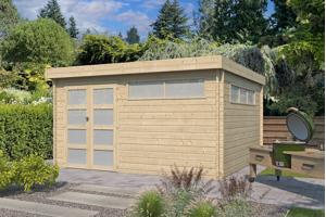 NIEUW Modern blokhut 44mm: 4604ISO --Geisoleerd dak---