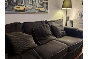 Donkergrijs bankstel