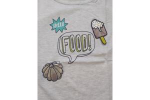 Glo-story t-shirt grijs hello food 152
