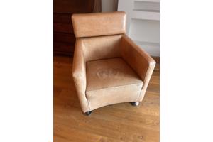 Leren stoel, zit heerlijk!