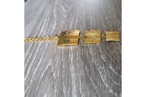 Vintage lancome paris gesigneerde goudkleurige moderne bloem